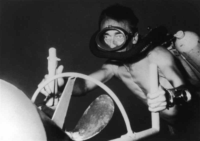 Jacques Cousteau during the making of The Silent World (Photo: Getty)